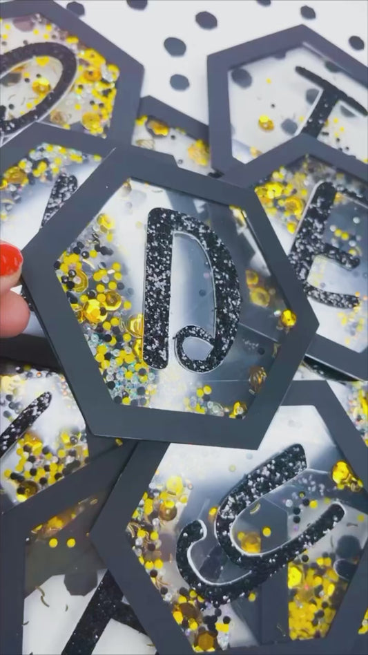 Black and Yellow Alphabet Letters